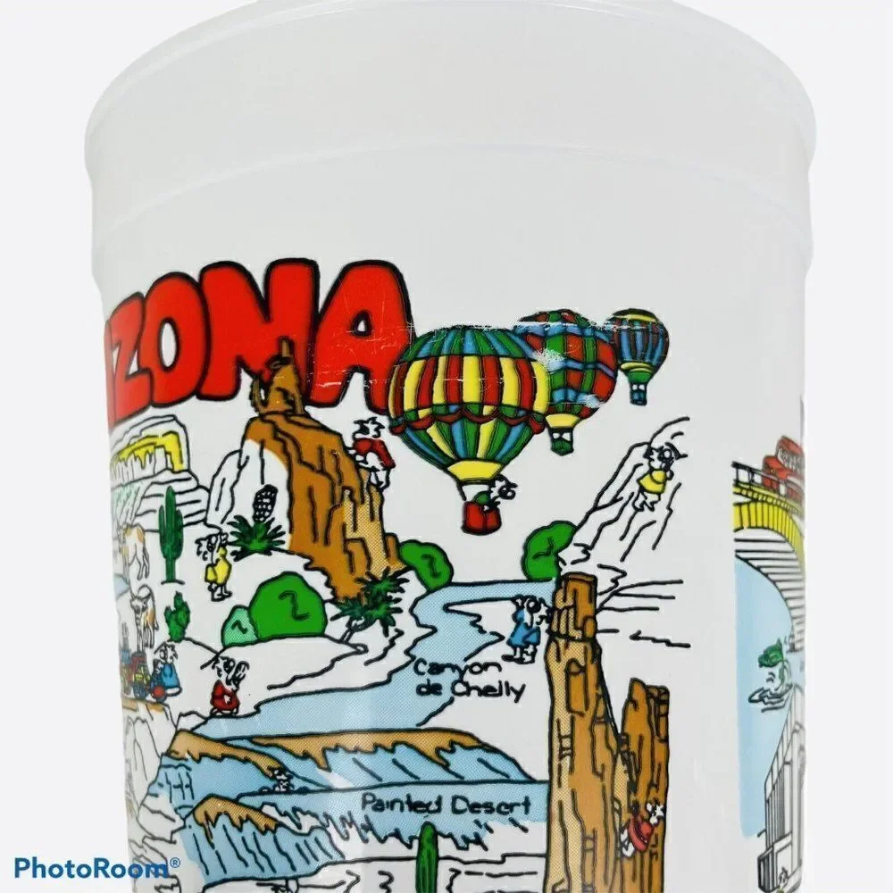 Barb McClain Arizona Vintage 1990 Large Plastic Cup McDonalds Coca Cola Landmark